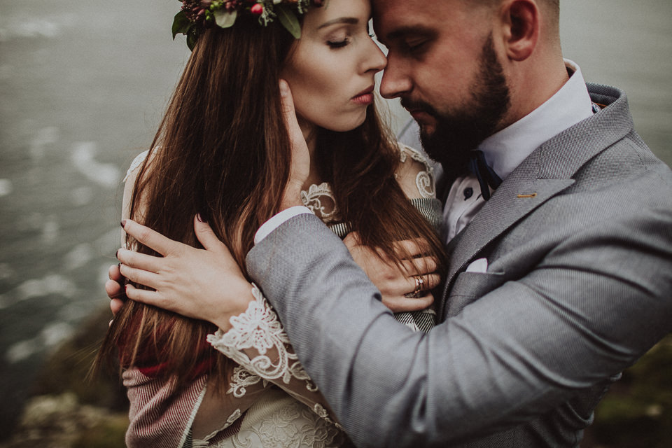 Poruszająca sesja ślubna w Irlandii, Cliffs of Moher | Destination Wedding Photographer, Poland